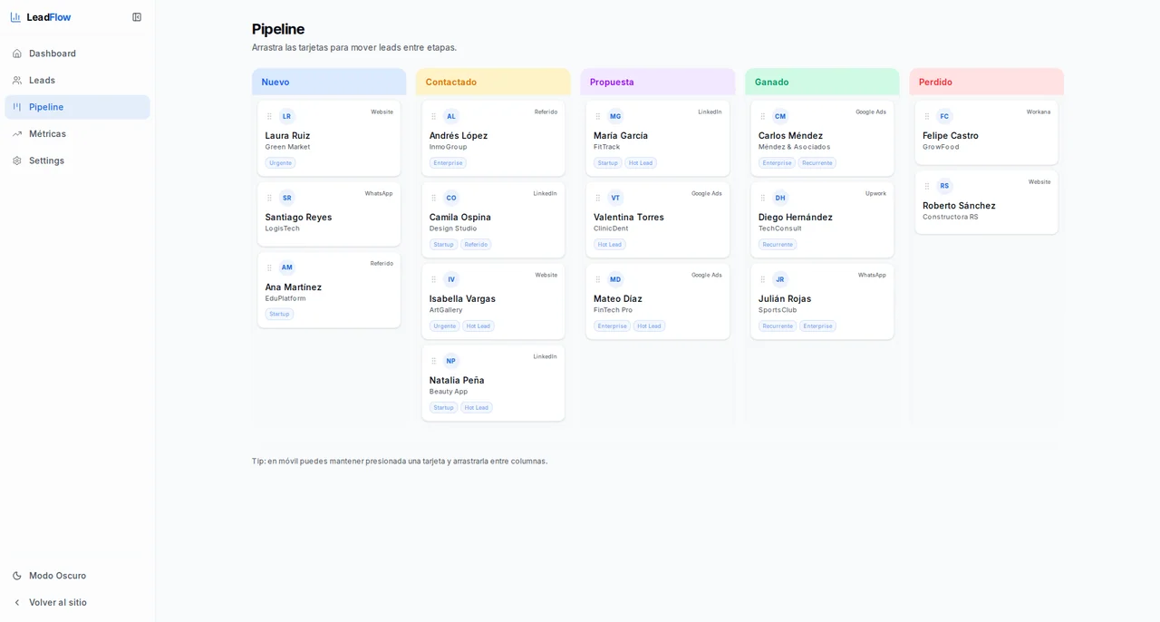 LeadFlow · Web applications