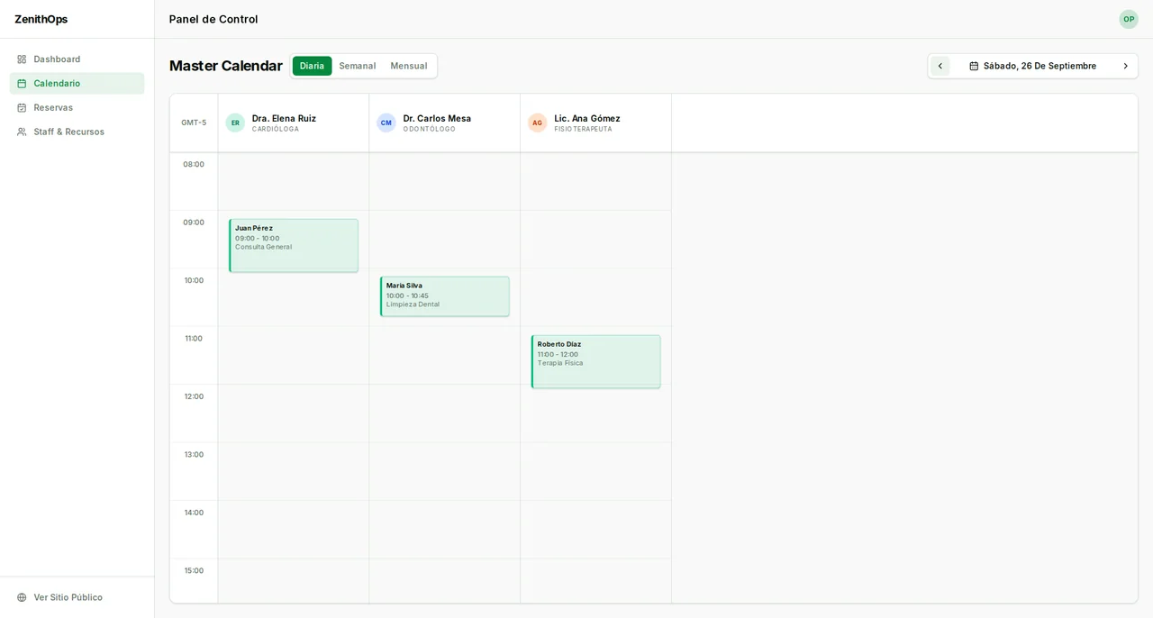Zenith Ops · Calendar